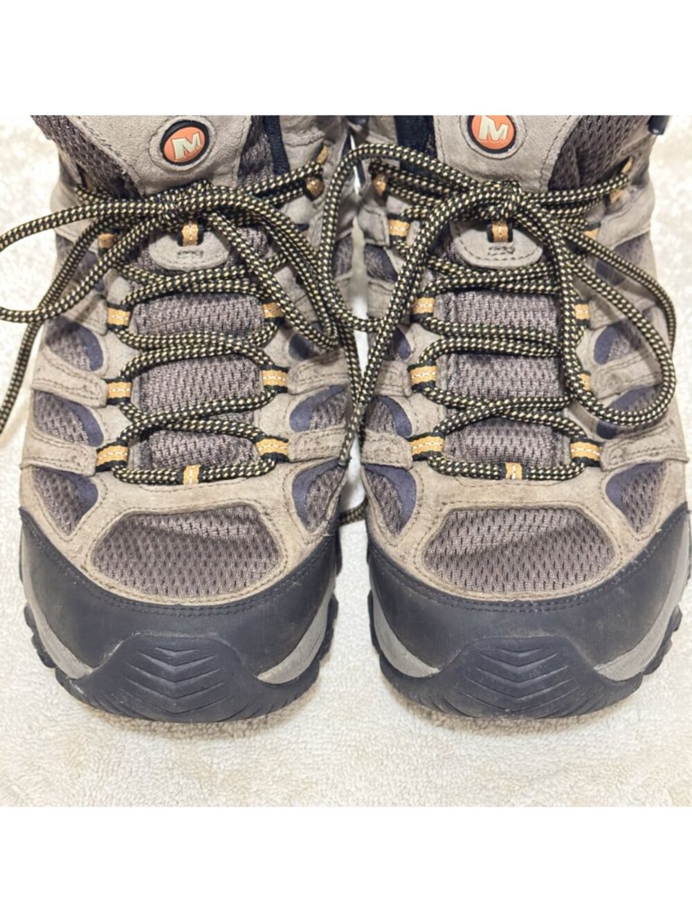 Merrell Men's Moab Mid Hiking Boots Gray Brown Suede Vibram Waterproof US 8 - Picture 6 of 7